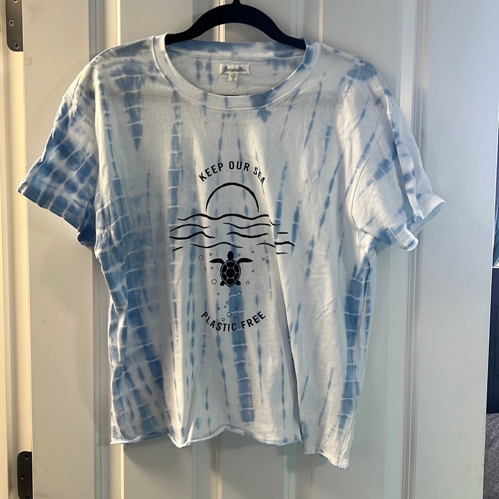 Ocean turtle crop top